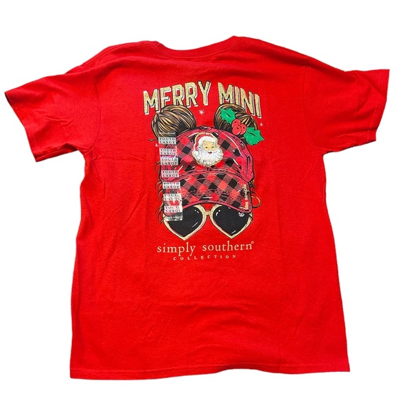 Simply Southern Girls Merry Mini Holiday T-Shirt - Picture 3 of 3
